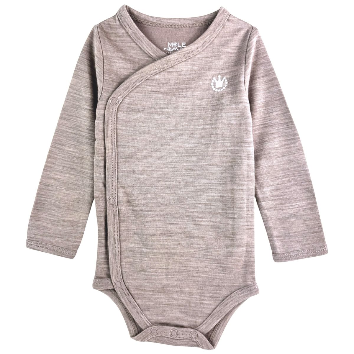 Scuba omslagsbody | Brun melert