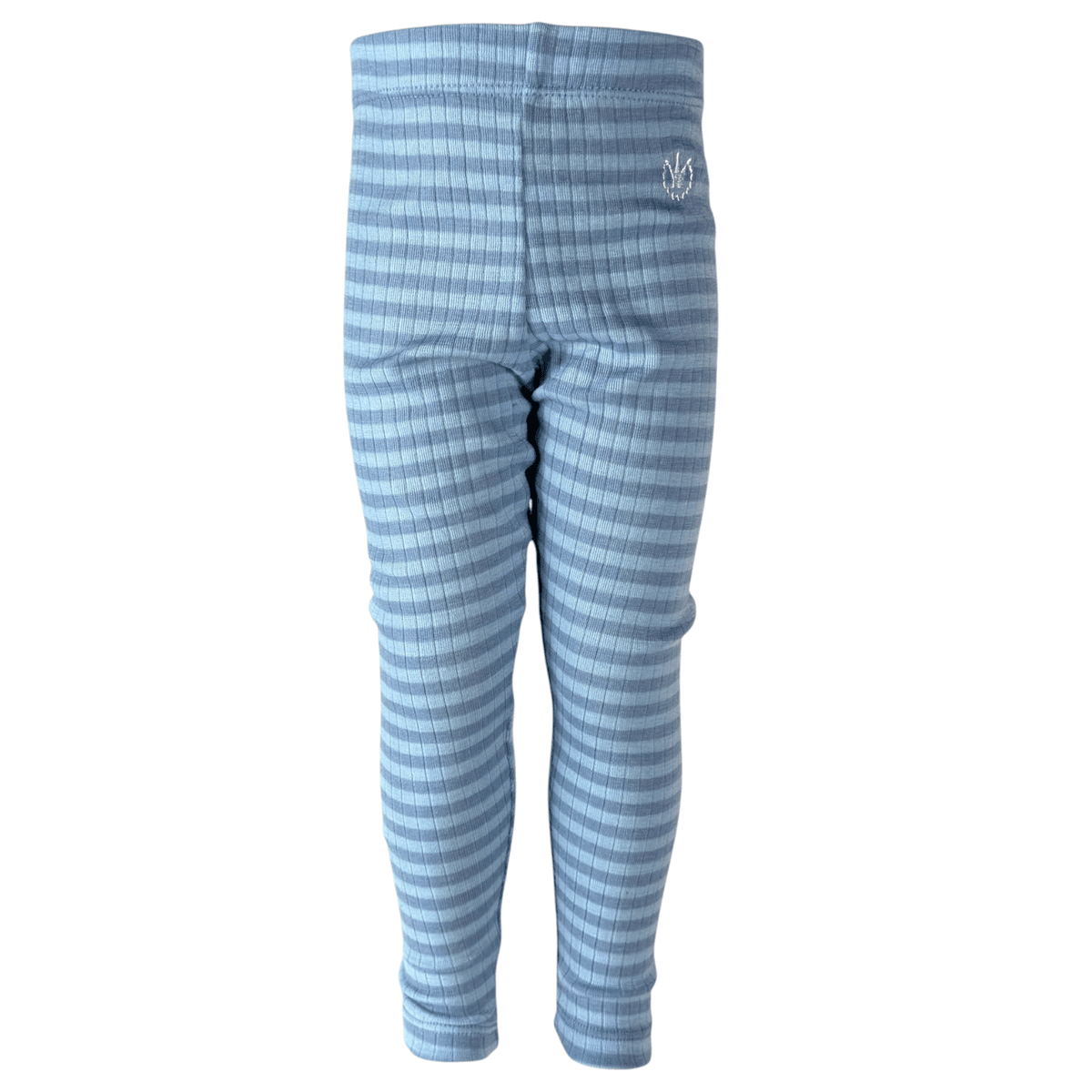 Ribbestrikket ullbukse  | Aqua stripe