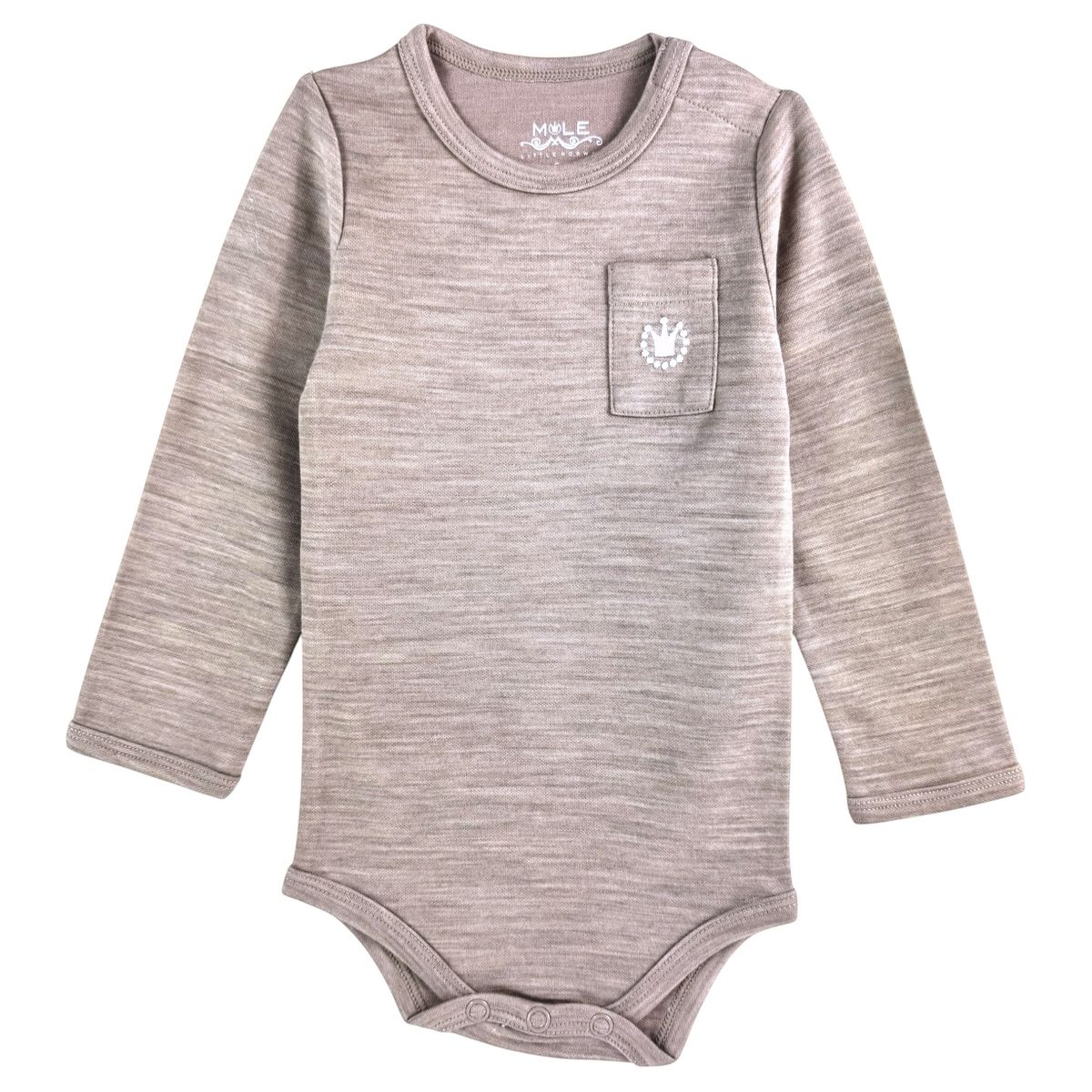 Scuba body med lomme | Brun melert